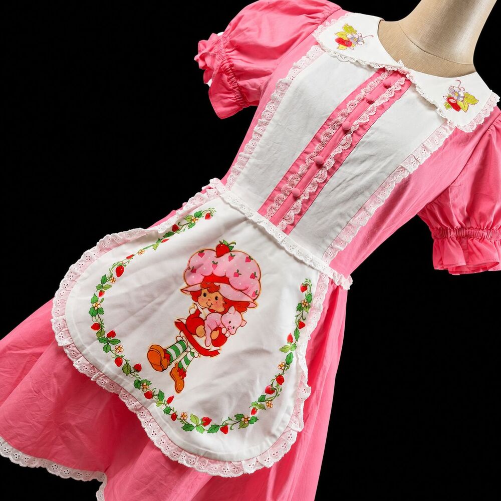Strawberry Shortcake X Dolls Kill Apron Dress Women's Small Take The Cake Mini